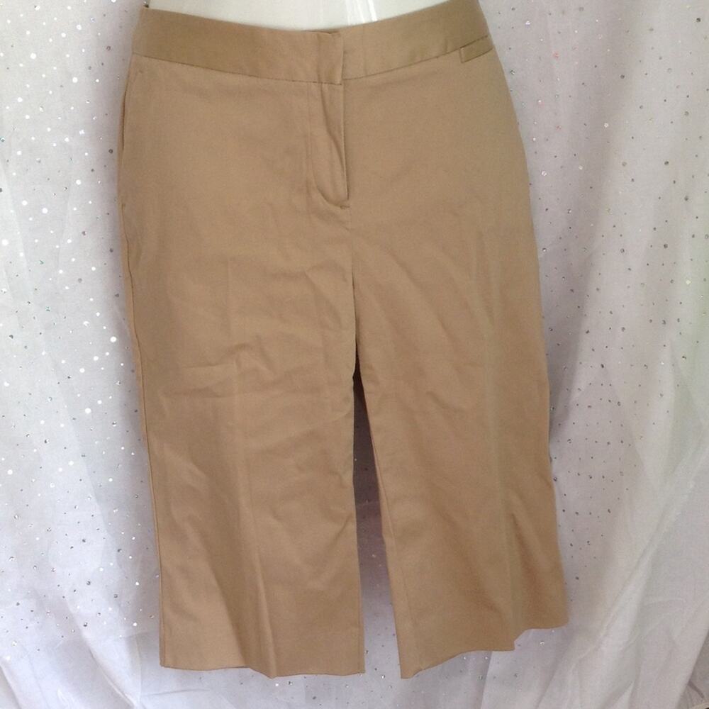 ATTENTION Career Khaki Mid-Rise Capris Women's Size 6 Spring Summer